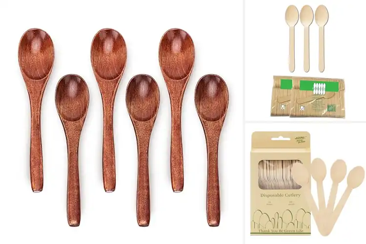 Detailed view of Best 6 Inch Wooden Spoons