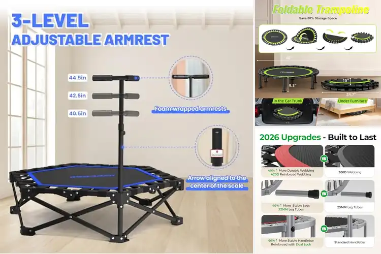 Detailed view of Best Foldable Trampolines: Top 10 Space-Saving Fitness Picks