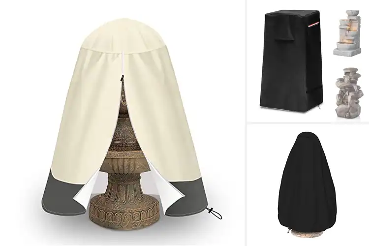 Detailed view of Best Garden Fountain Covers for Year-Round Protection