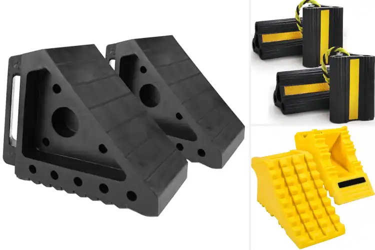Detailed view of Best High Grip Trailer Wheel Chocks
