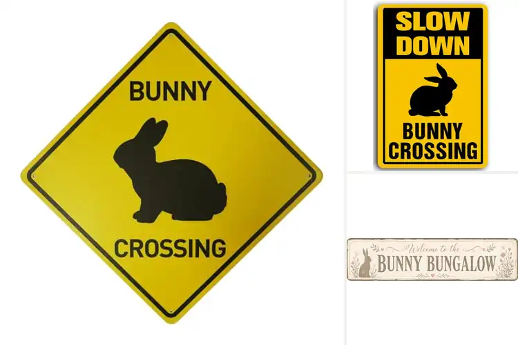 Detailed view of Best Outdoor Bunny Yard Signs