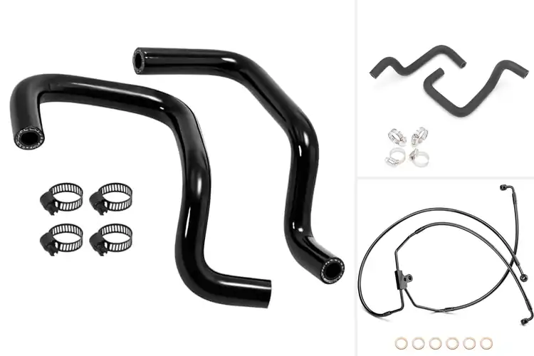Detailed view of Best Street Glide Braided Oil Hoses